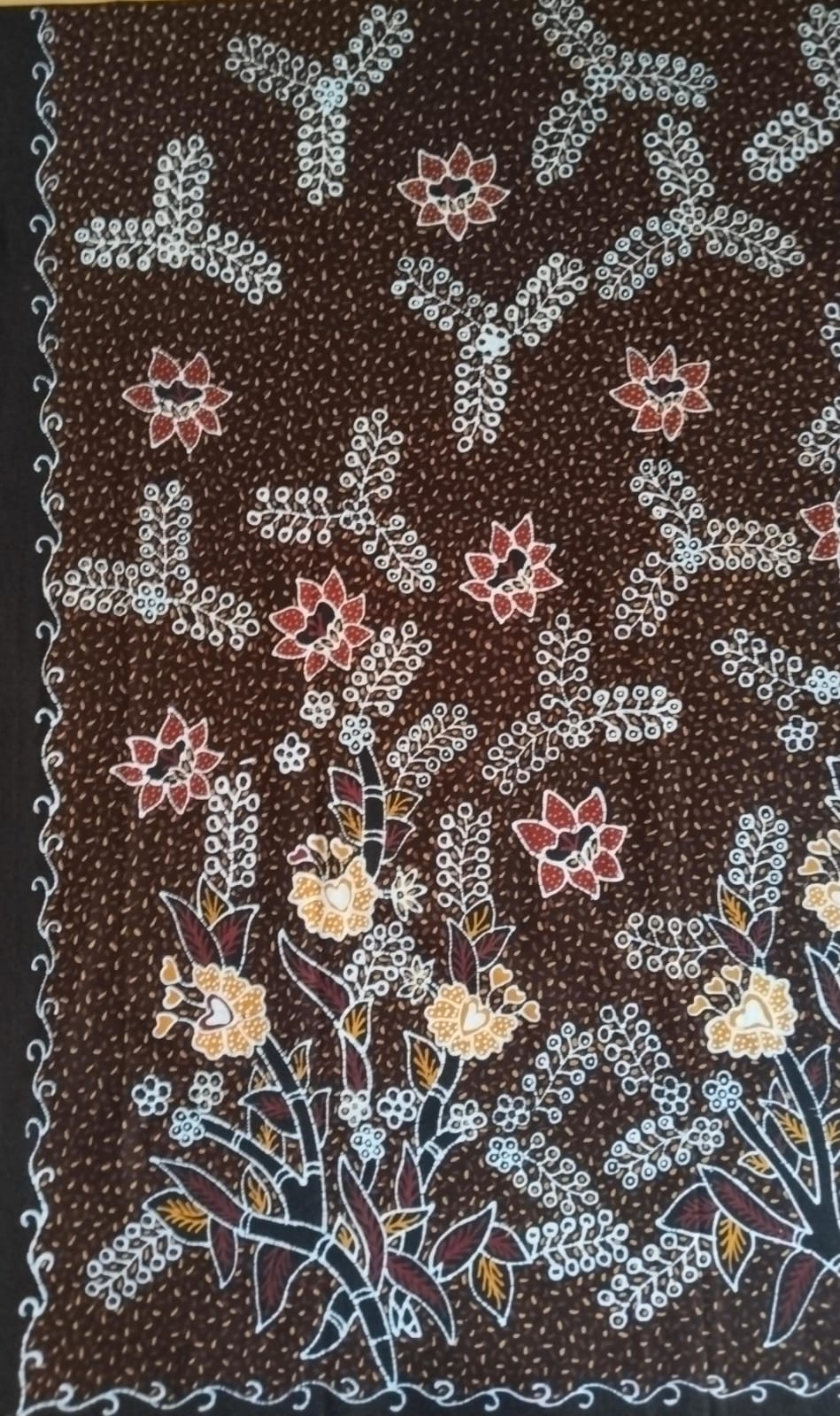 Motif batik bunga reba tabur beras